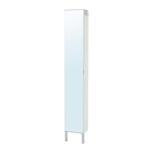 Tall Cabinet With A Mirror Door White, Tall White Cabinet With Mirror
