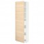 МЕТОД / МАКСИМЕРА Высокий шкаф с ящиками - белый, Аскерсунд под светлый ясень, 60x37x200 см