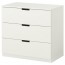 НОРДЛИ Комод с 3 ящиками