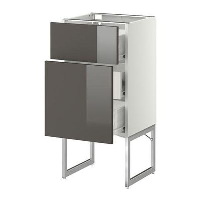 МЕТОД / ФОРВАРА Наполн шк 2 фрнт/3 средн ящ - 40x37x60 см, Рингульт глянцевый серый, белый МЕТОД / ФОРВАРА Наполн шк 2 фрнт/3 средн ящ - 40x37x60 см, Рингульт глянцевый серый, белый