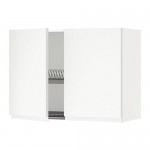 METOD навесной шкаф с посуд суш/2 дврц белый/Воксторп матовый белый 80x60 см