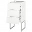 МЕТОД / МАКСИМЕРА Напольн шкаф 3фронт пнл/2низ/2ср ящ - белый, Воксторп белый, 40x37x60 см