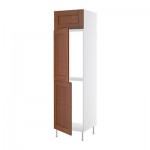 ФАКТУМ Выс шкаф для хол/мороз с 3 дверями - Ликсторп коричневый, 60x233/35 см