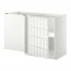 METOD угловой напольный шкаф с полкой белый/Гэррестад белый 127.5x68.3x88 cm