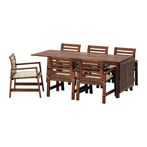 ЭПЛАРО Стол+6 кресел,д/сада - Эпларо коричневая морилка/Холло бежевый ЭПЛАРО Стол+6 кресел,д/сада - Эпларо коричневая морилка/Холло бежевый