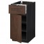 МЕТОД / МАКСИМЕРА Напольный шкаф с ящиком/дверью - под дерево черный, Эдсерум под дерево коричневый, 40x60 см