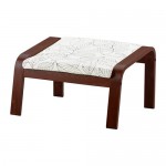 ПОЭНГ Табурет для ног - Висланда черный/белый, Висланда черный/белый