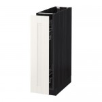 МЕТОД Напол шкаф/выдв внутр элем - Сэведаль белый, под дерево черный