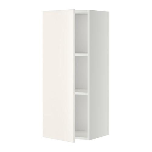 METOD шкаф навесной с полкой белый/Веддинге белый 40x38.6x100 cm