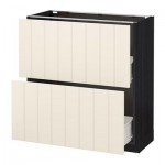 МЕТОД / ФОРВАРА Напольный шкаф с 2 ящиками - 80x37 см, Хитарп белый с оттенком, под дерево черный МЕТОД / ФОРВАРА Напольный шкаф с 2 ящиками - 80x37 см, Хитарп белый с оттенком, под дерево черный