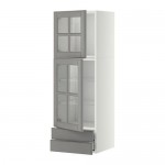 МЕТОД / МАКСИМЕРА Навесной шкаф/2 стек дв/2 ящика - белый, Будбин серый, 40x120 см МЕТОД / МАКСИМЕРА Навесной шкаф/2 стек дв/2 ящика - белый, Будбин серый, 40x120 см