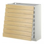 МЕТОД / ФОРВАРА Наполн шкаф 8 фронт/8 низк ящиков - белый, Тингсрид под березу, 80x37 см МЕТОД / ФОРВАРА Наполн шкаф 8 фронт/8 низк ящиков - белый, Тингсрид под березу, 80x37 см