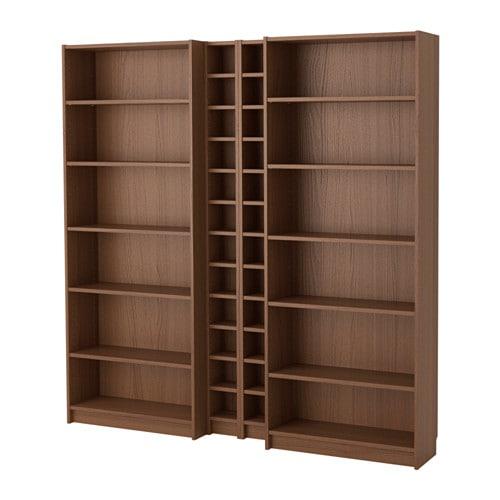 БИЛЛИ / ГНЕДБИ Стеллаж - коричневый ясеневый шпон