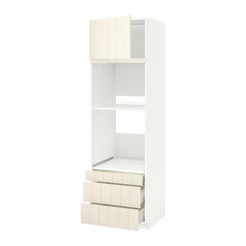 МЕТОД / ФОРВАРА Выс шкаф д/дхвк/комб дхвк+двр/3ящ - белый, Хитарп белый с оттенком МЕТОД / ФОРВАРА Выс шкаф д/дхвк/комб дхвк+двр/3ящ - белый, Хитарп белый с оттенком