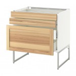 МЕТОД / ФОРВАРА Напольн шкаф 3фронт пнл/2низ/2ср ящ - белый, Торхэмн естественный ясень, 80x60x60 см МЕТОД / ФОРВАРА Напольн шкаф 3фронт пнл/2низ/2ср ящ - белый, Торхэмн естественный ясень, 80x60x60 см