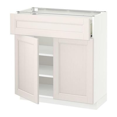 МЕТОД / ФОРВАРА Напольный шкаф+ящик/2дверцы - 80x37 см, Лаксарби белый, белый МЕТОД / ФОРВАРА Напольный шкаф+ящик/2дверцы - 80x37 см, Лаксарби белый, белый