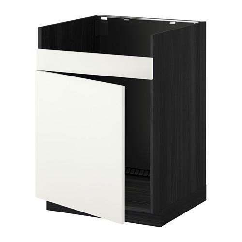 METOD нплн шкаф для одинарн мойки ДУМШЁ черный/Хэггеби белый 60x60 см METOD нплн шкаф для одинарн мойки ДУМШЁ черный/Хэггеби белый 60x60 см