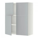 МЕТОД Навесной шкаф с полками/4дверцы - Веддинге серый, белый МЕТОД Навесной шкаф с полками/4дверцы - Веддинге серый, белый