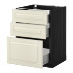 МЕТОД / ФОРВАРА Нплн шк 3 фрнт/3 средн ящика - под дерево черный, Будбин белый с оттенком, 60x60 см МЕТОД / ФОРВАРА Нплн шк 3 фрнт/3 средн ящика - под дерево черный, Будбин белый с оттенком, 60x60 см