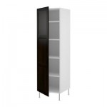 ФАКТУМ Высок шкаф с полками - Рамшё черно-коричневый, 60x211 см