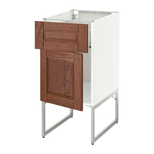 МЕТОД / ФОРВАРА Напольный шкаф с ящиком/дверью - 40x60x60 см, Филипстад коричневый, белый