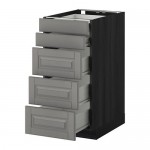 МЕТОД / ФОРВАРА Нплн шк 5фрнт/2нзк/3срд ящ - под дерево черный, Будбин серый, 40x60 см МЕТОД / ФОРВАРА Нплн шк 5фрнт/2нзк/3срд ящ - под дерево черный, Будбин серый, 40x60 см