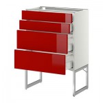 МЕТОД / МАКСИМЕРА Нплн шк 4 фронт/2 низк/2средн ящ - 60x37x60 см, Рингульт глянцевый красный, белый МЕТОД / МАКСИМЕРА Нплн шк 4 фронт/2 низк/2средн ящ - 60x37x60 см, Рингульт глянцевый красный, белый