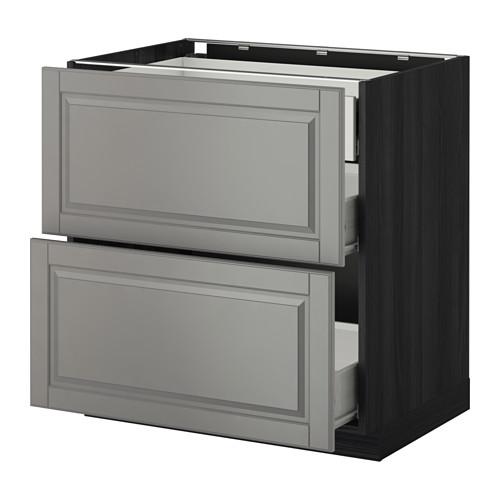 МЕТОД / ФОРВАРА Наполн шк 2 фрнт/3 средн ящ - под дерево черный, Будбин серый, 80x60 см МЕТОД / ФОРВАРА Наполн шк 2 фрнт/3 средн ящ - под дерево черный, Будбин серый, 80x60 см