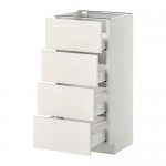 METOD напольн шкаф 4 фронт панели/4 ящика оцинковка