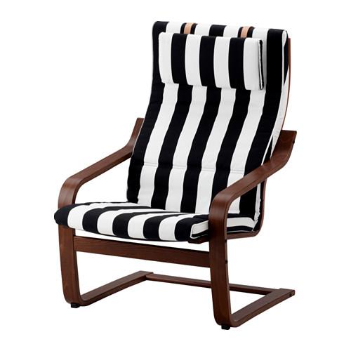 ПОЭНГ Кресло - Стенли черный/белый, Стенли черный/белый