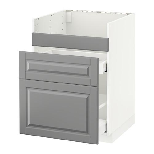 МЕТОД / МАКСИМЕРА Нап шкаф п/мойку ДУМШЁ/3фасада/2ящ - белый, Будбин серый, 60x60 см МЕТОД / МАКСИМЕРА Нап шкаф п/мойку ДУМШЁ/3фасада/2ящ - белый, Будбин серый, 60x60 см