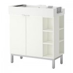 ЛИЛЛОНГЕН Шкаф п/раковину с 2 дв/2 откр полк - белый