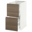 МЕТОД / МАКСИМЕРА Напольн шкаф 2фрнт/2выс ящ - белый, Воксторп под грецкий орех, 40x60 см