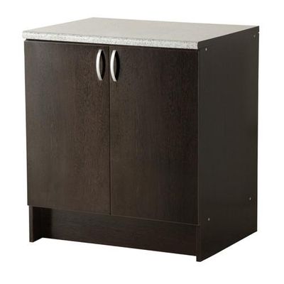 АЛЬБРУ Напольн шкаф с дверьми - черно-коричневый АЛЬБРУ Напольн шкаф с дверьми - черно-коричневый