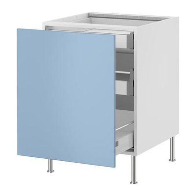 ФАКТУМ Напольный шкаф с выдвижной секцией - Рубрик Аплод голубой, 40 см ФАКТУМ Напольный шкаф с выдвижной секцией - Рубрик Аплод голубой, 40 см