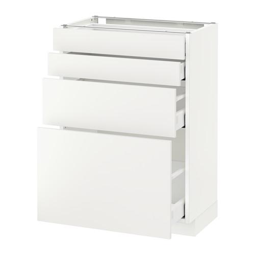 METOD/MAXIMERA напольн шкаф 4 фронт панели/4 ящика оцинковка