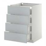 МЕТОД / ФОРВАРА Напольн шкаф 4 фронт панели/4 ящика - 60x60 см, Веддинге серый, белый МЕТОД / ФОРВАРА Напольн шкаф 4 фронт панели/4 ящика - 60x60 см, Веддинге серый, белый