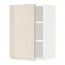METOD шкаф навесной с полкой белый/Воксторп глянцевый светло-бежевый 40x60 см
