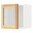 МЕТОД Навесной шкаф со стеклянной дверью - белый, Торхэмн естественный ясень