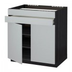 МЕТОД / ФОРВАРА Нап шк д/вар панели/2ящ/2фасада/1ящ - Веддинге серый, под дерево черный МЕТОД / ФОРВАРА Нап шк д/вар панели/2ящ/2фасада/1ящ - Веддинге серый, под дерево черный