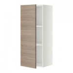 МЕТОД Шкаф навесной с полкой - 40x100 см, Брокхульт под грецкий орех светло-серый, белый МЕТОД Шкаф навесной с полкой - 40x100 см, Брокхульт под грецкий орех светло-серый, белый