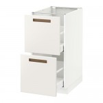МЕТОД / МАКСИМЕРА Напольн шкаф 2фрнт/2выс ящ - 40x60 см, Мэрста белый, белый