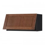 МЕТОД Горизонтальный навесной шкаф - под дерево черный, Филипстад коричневый, 80x40 см