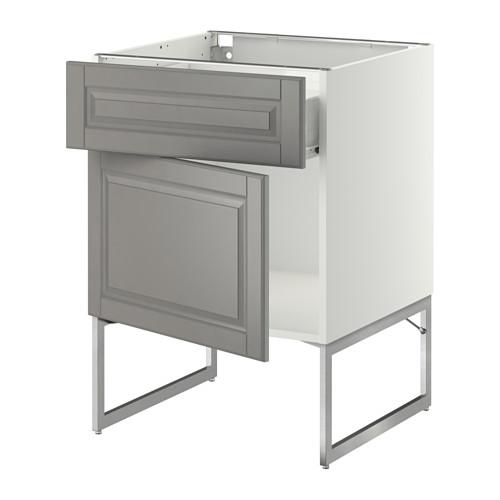 МЕТОД / ФОРВАРА Напольный шкаф с ящиком/дверью - 60x60x60 см, Будбин серый, белый МЕТОД / ФОРВАРА Напольный шкаф с ящиком/дверью - 60x60x60 см, Будбин серый, белый