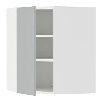 ФАКТУМ Шкаф навесной угловой - Аплод серый, 60x92 см