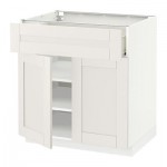 МЕТОД / ФОРВАРА Напольный шкаф+ящик/2дверцы - 80x60 см, Сэведаль белый, белый МЕТОД / ФОРВАРА Напольный шкаф+ящик/2дверцы - 80x60 см, Сэведаль белый, белый