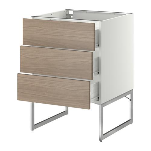 МЕТОД / ФОРВАРА Нплн шк 3 фрнт/3 средн ящика - 60x60x60 см, Брокхульт под грецкий орех светло-серый, белый МЕТОД / ФОРВАРА Нплн шк 3 фрнт/3 средн ящика - 60x60x60 см, Брокхульт под грецкий орех светло-серый, белый