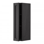 МЕТОД Шкаф навесной с полкой - под дерево черный, Лерх черная морилка, 20x80 см МЕТОД Шкаф навесной с полкой - под дерево черный, Лерх черная морилка, 20x80 см