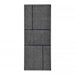 KÖGE придверный коврик серый/черный 82x200 cm