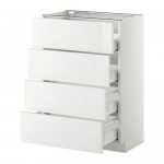 METOD напольн шкаф 4 фронт панели/4 ящика оцинковка